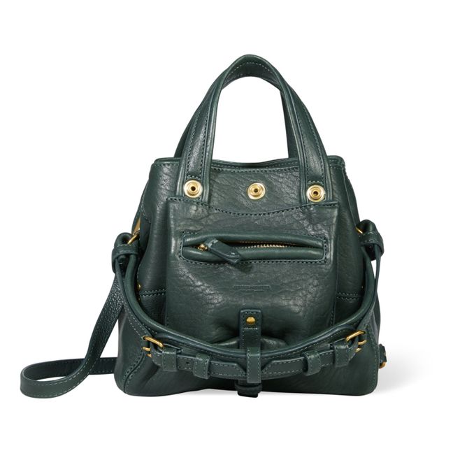 Billy Nano Lamb Leather Bag | Chrome green