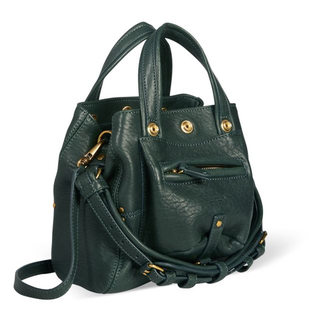 Billy Nano Lamb Leather Bag | Chrome green