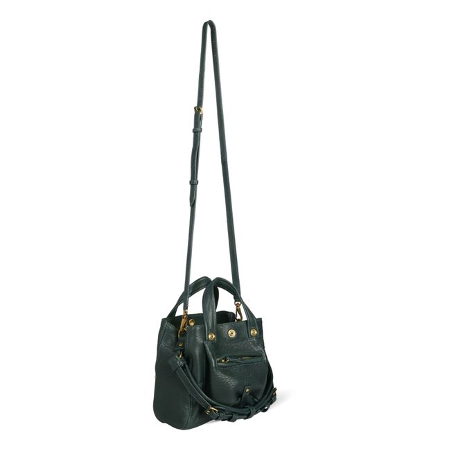 Billy Nano Lamb Leather Bag | Chrome green