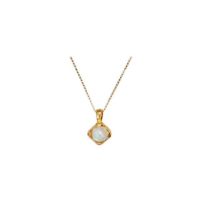 The Lunar Fragment Moonstone Necklace | Gold