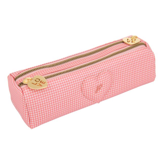 Vichy Love Pencil Case | Pink