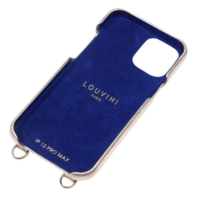 Coque iphone Lou en cuir métallisé | Doré