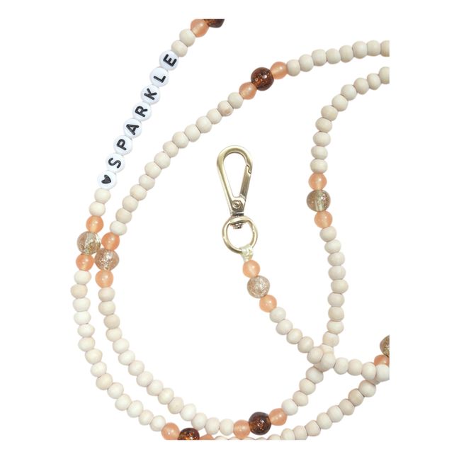 Cordon perle de bois Arielle Sparkle | Doré