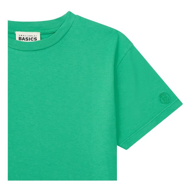 Camiseta Boxy de algodón orgánico Niña | Verde