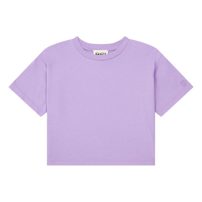 Camiseta Boxy de algodón orgánico Niña | Lavanda