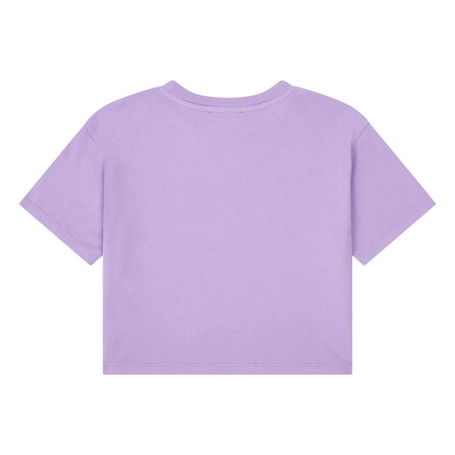 T-Shirt Boxy Fille Coton Bio | Lavande