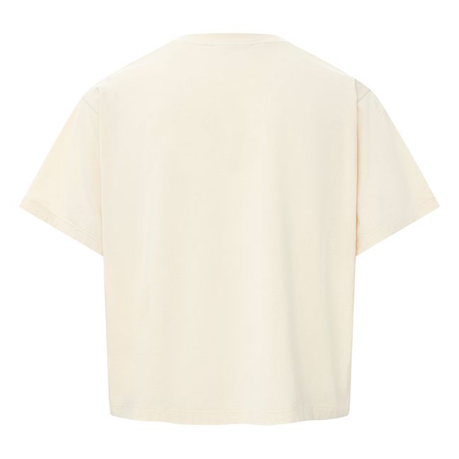 T-Shirt Boxy Coton Bio | Blanco Roto