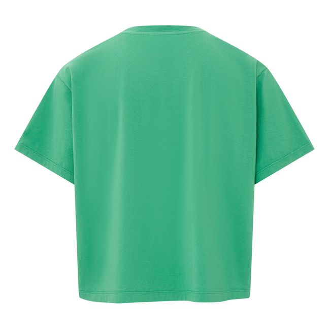 Camiseta Boxy de algodón orgánico para mujer | Verde