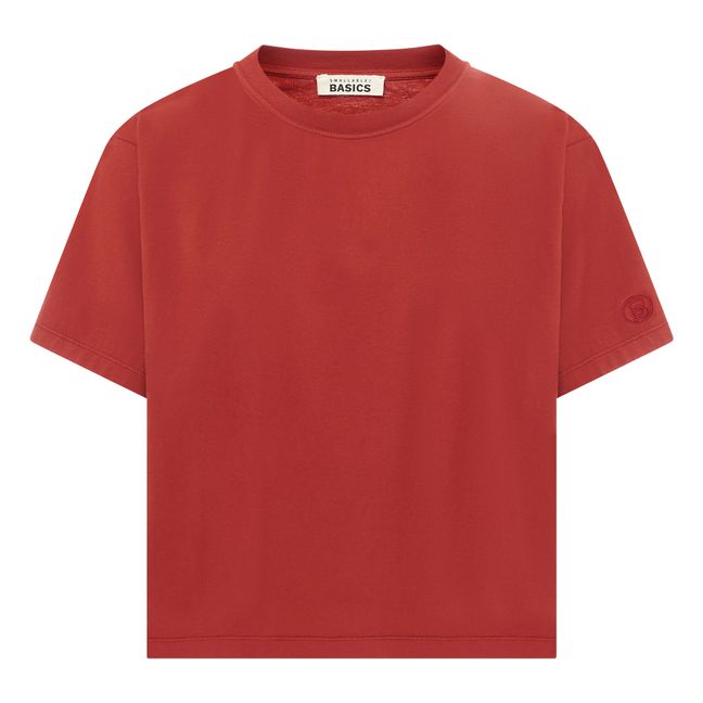 T-Shirt Boxy Coton Bio | Terracotta