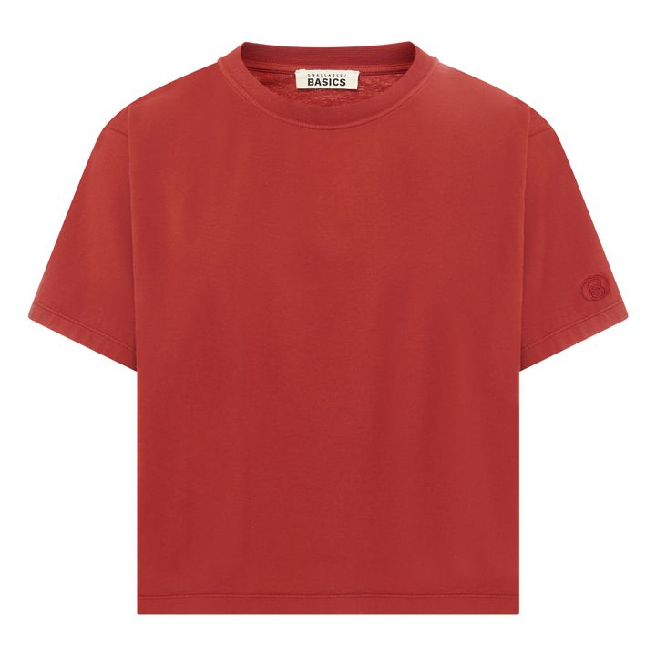 Camiseta Boxy de algodón orgánico para mujer | Terracotta- Imagen del producto n°0