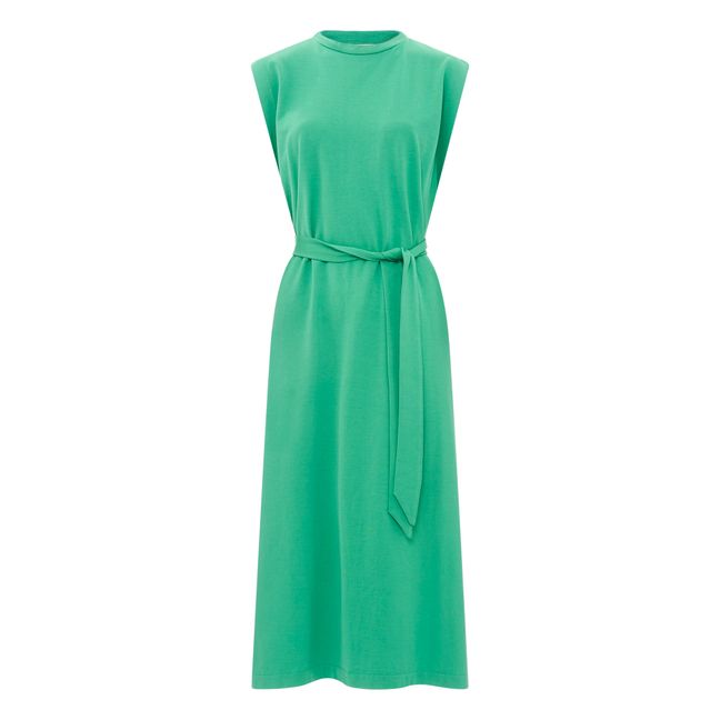 Women's Organic Cotton Tank Dress With Slits | Verde