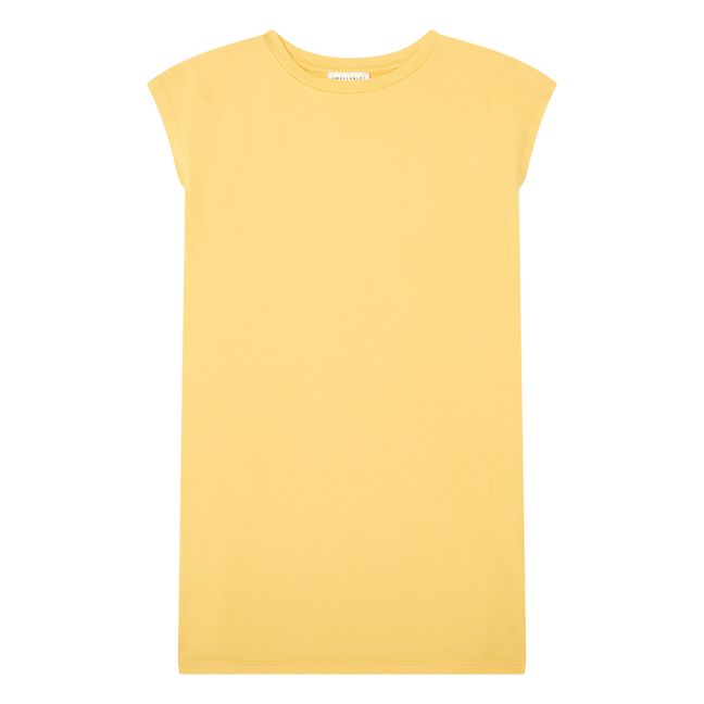 Robe Debardeur A Fentes Coton Bio | Jaune