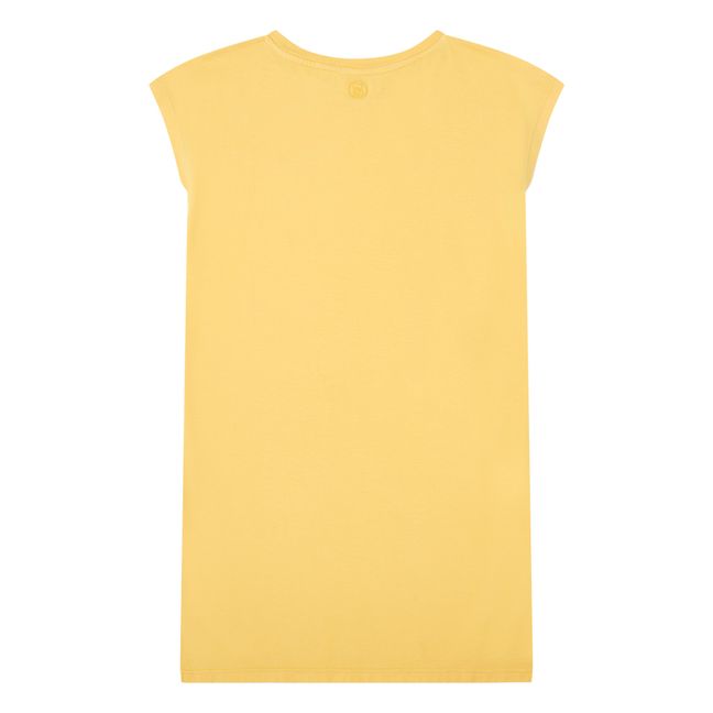 Girl's Organic Cotton Tank Dress With Slits | Yellow