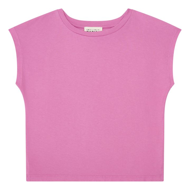 Girl's Organic Cotton Tank Top | Candy pink- Product image n°0