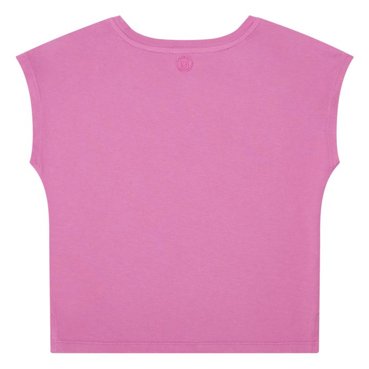 Girl's Organic Cotton Tank Top | Candy pink- Product image n°2