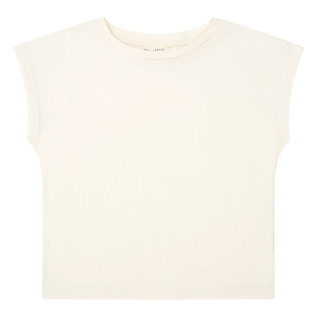 Camiseta de tirantes de algodón bio Niña | Blanco Roto