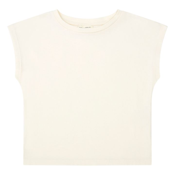 Girl's Organic Cotton Tank Top | Off white- Product image n°0