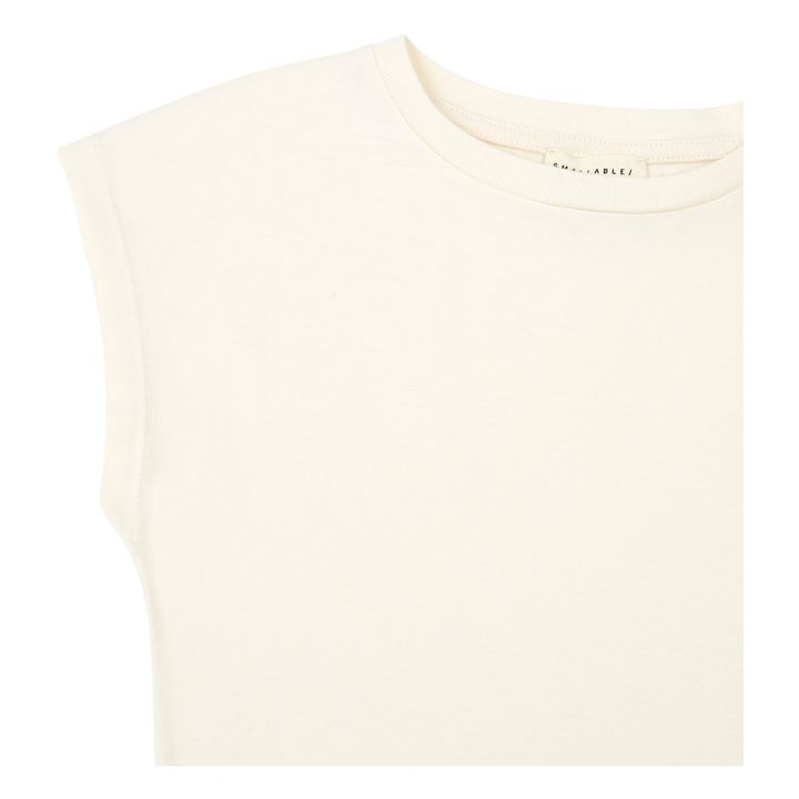 Girl's Organic Cotton Tank Top | Off white- Product image n°1