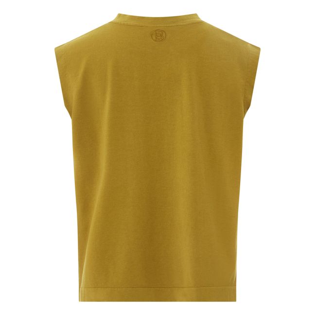 Camiseta de tirantes de algodón bio Mujer | Marrón Dorado