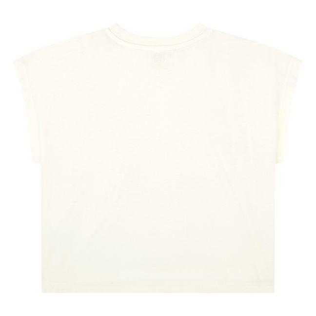 T-Shirt Plissé Coton Bio | Blanco Roto