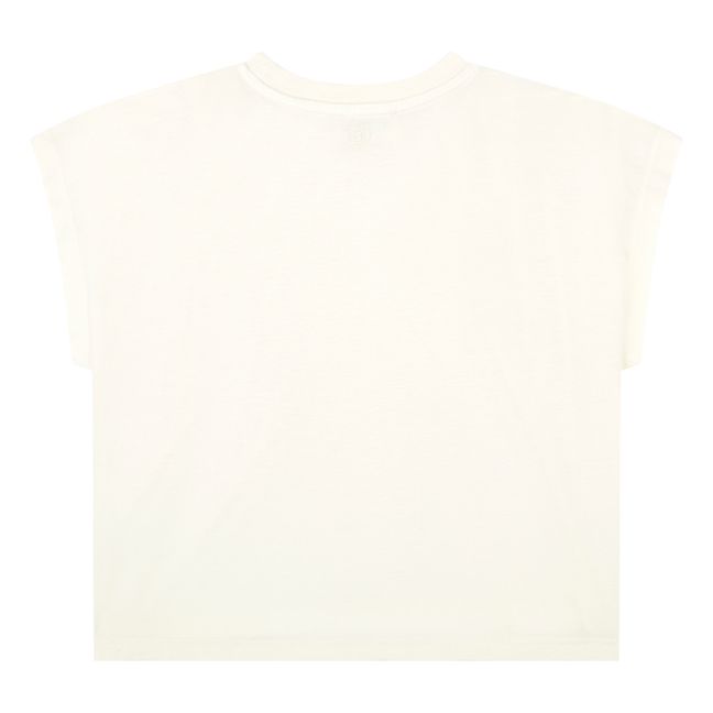 T-Shirt Plissé Coton Bio | Blanc cassé
