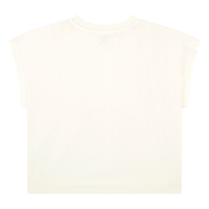 Camiseta plisada de algodón orgánico Niña | Blanco Roto- Imagen del producto n°2
