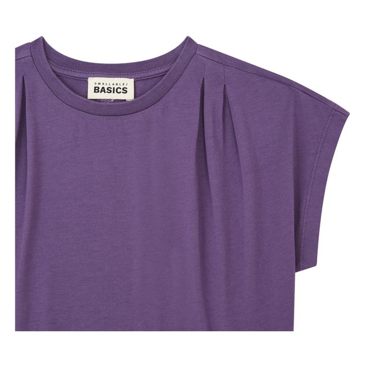 Plissee-T-Shirt für Mädchen aus Bio-Baumwolle | Blaubeere- Produktbild Nr. 1