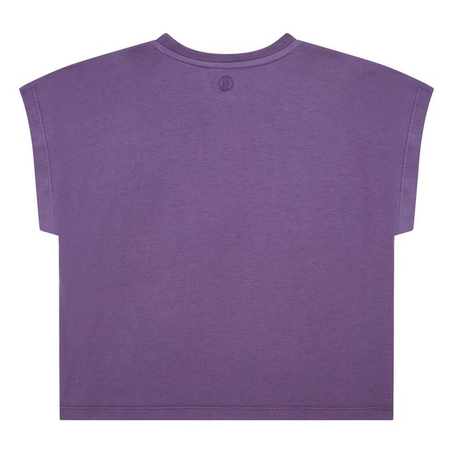 T-Shirt Plissé Coton Bio | Blaubeere