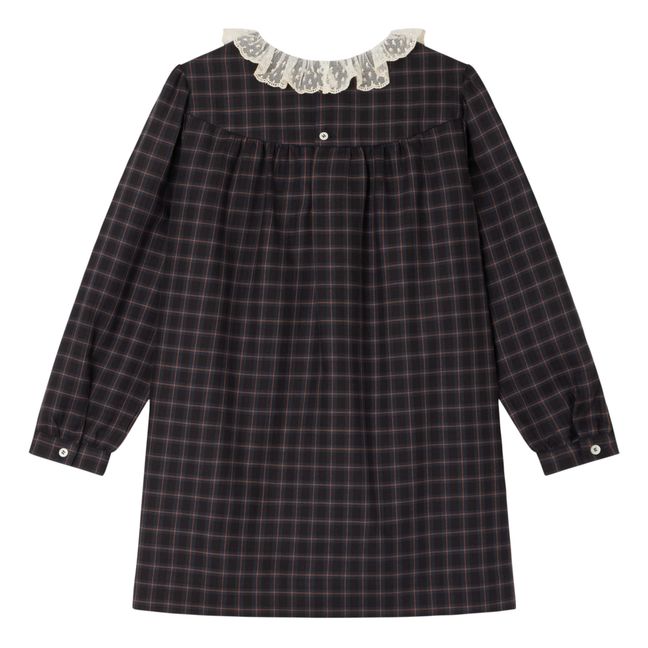 Vestito a Quadri Tamiko | Grigio antracite