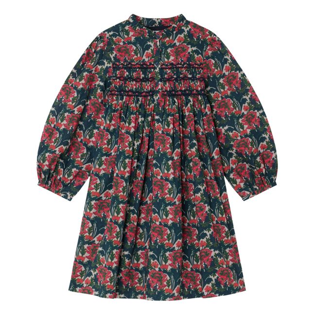 Vestito con Smock Liberty Exclusif Tamsin - Collezione Cerimonia  | Fuscia