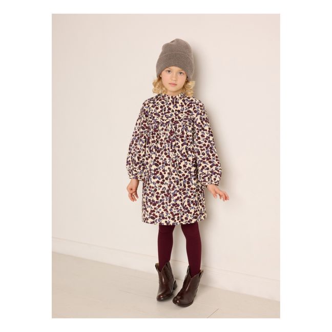 Robe Velours Milleraies Fleurie Topaz | Prune