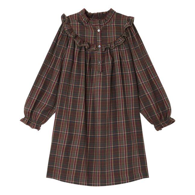 Robe à Carreaux Coton Bio Tish | Gris