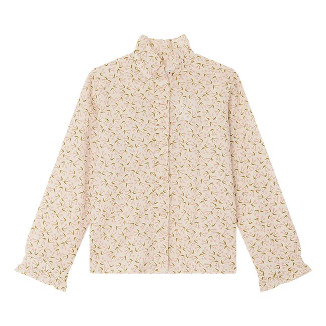 Blouse Coton Bio Cerises Bree | Ecru