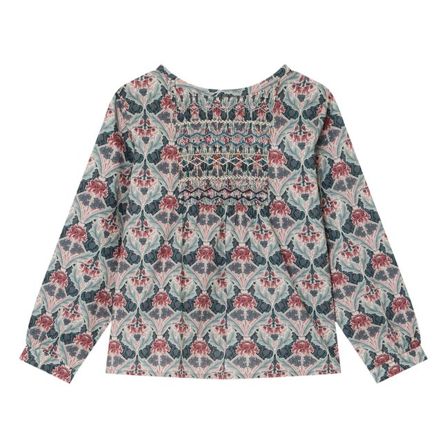 Camicetta con smock Liberty Exclusif Juliette | Blu anatra