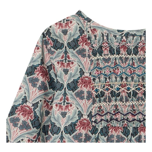 Camicetta con smock Liberty Exclusif Juliette | Blu anatra