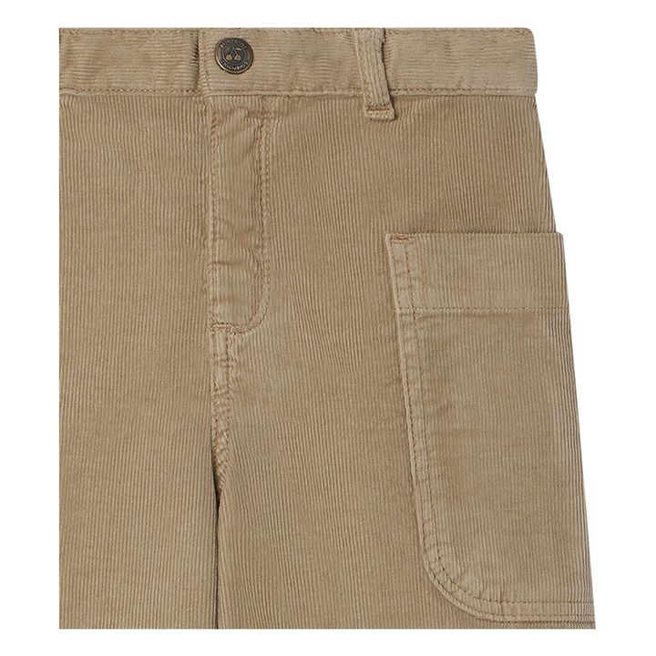 Gerippte Velourslederhose Looping | Kamelbraun- Produktbild Nr. 4