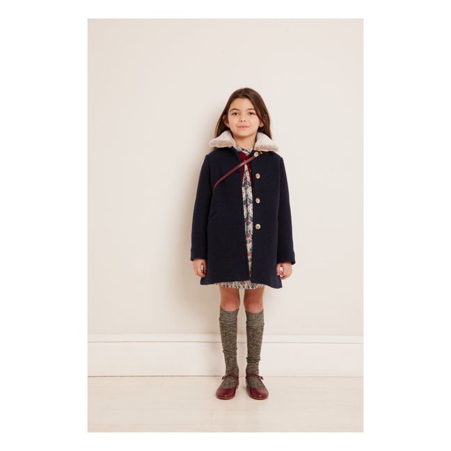 Manteau Laine Temaggie | Bleu marine