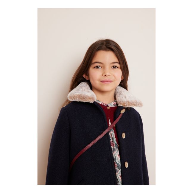 Manteau Laine Temaggie | Bleu marine