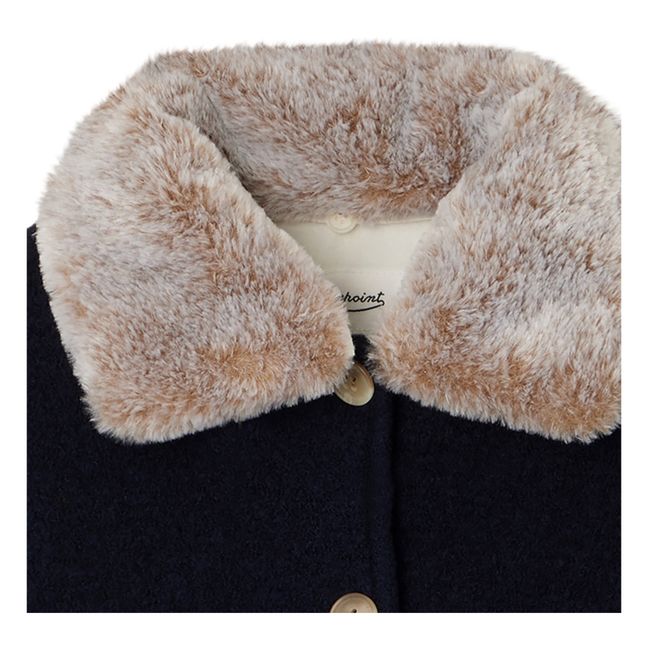 Manteau Laine Temaggie | Bleu marine