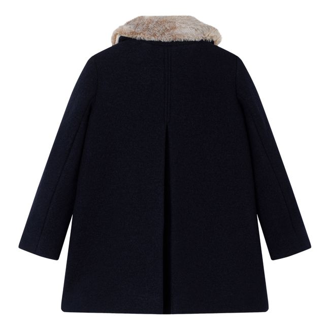 Manteau Laine Temaggie | Bleu marine