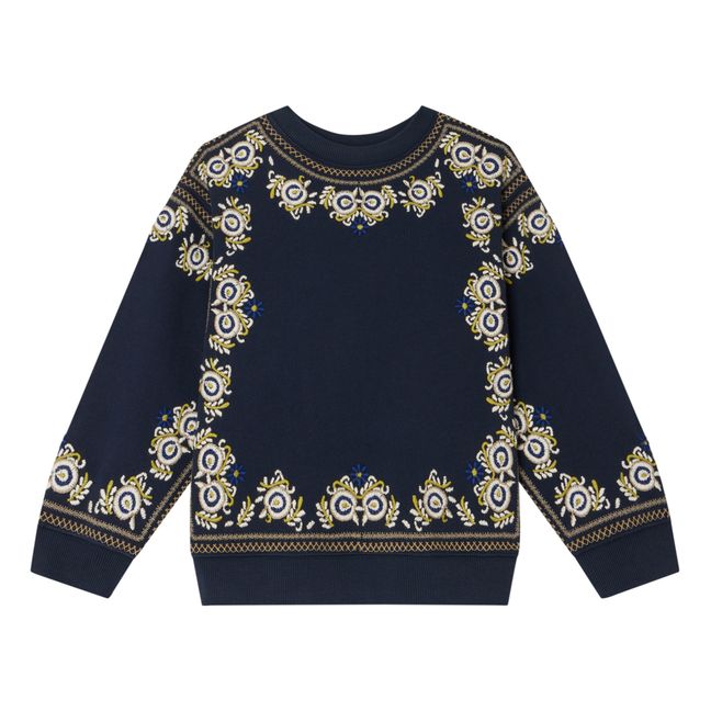 Sweat Brodé Dolores | Blu marino