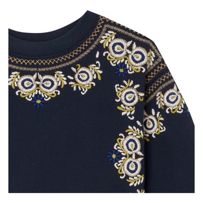 Sweat Brodé Dolores | Blu marino