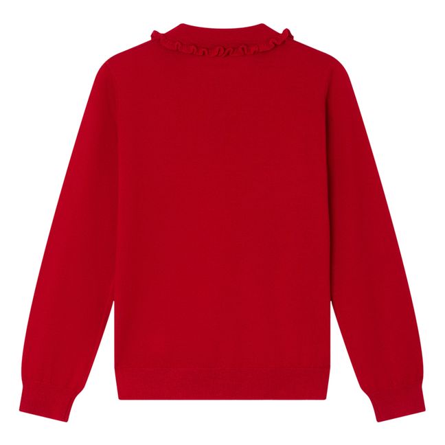 Pull Polo Laine Brynja | Rosso lampone