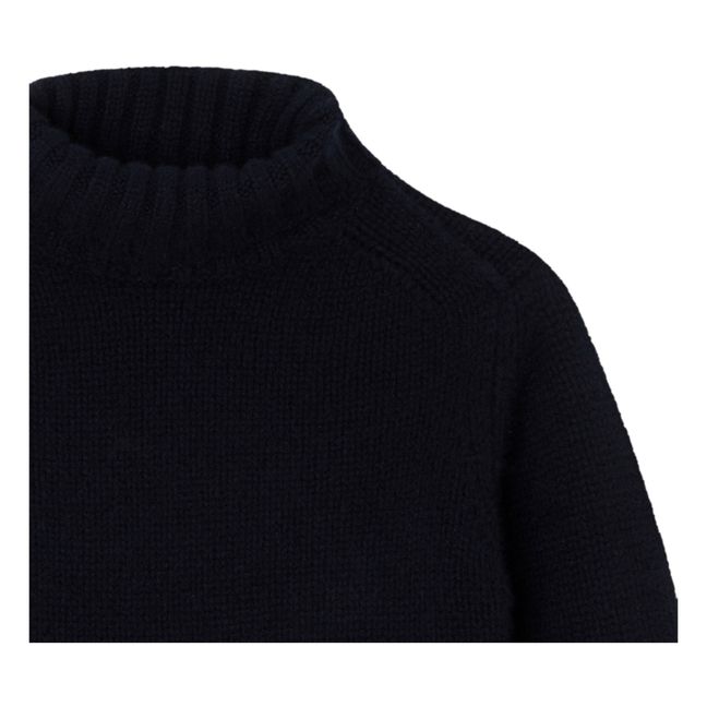 Pull Cachemire Col Roulé Temperance | Bleu marine