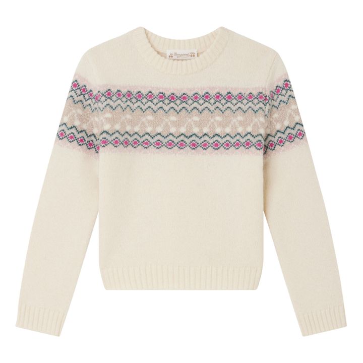 Bonpoint - Tinoa Jacquard Wool Sweater - Ecru | Smallable