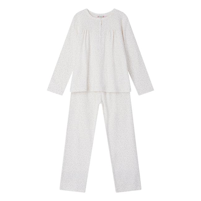 Bellina Cherry Print Organic Cotton Jersey Pyjama Set | Crudo