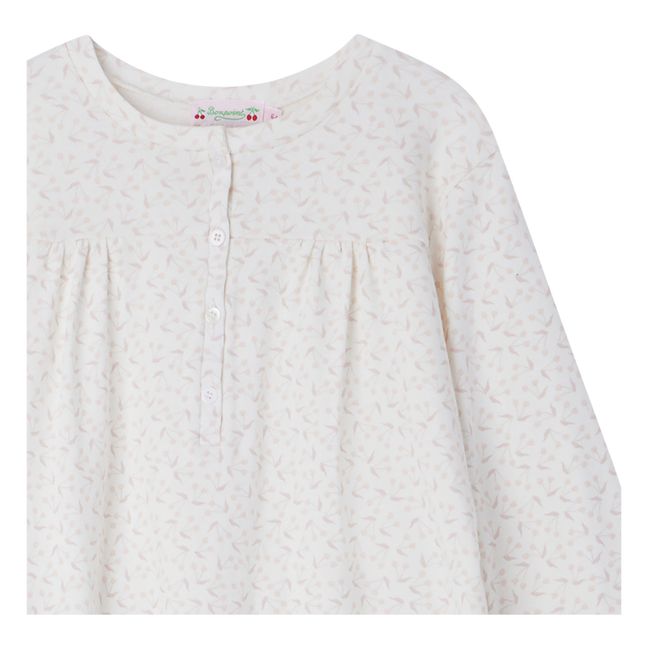 Pyjama T-Shirt + Hose Jersey Bio-Baumwolle Kirschen Bellina | Seidenfarben