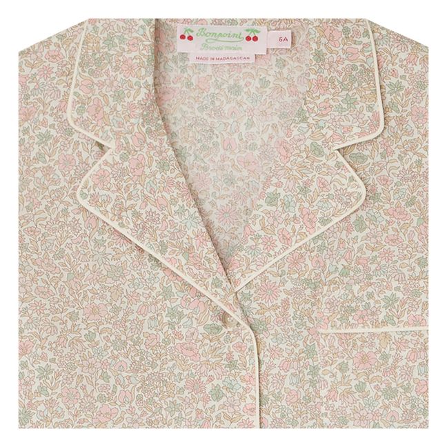 Pyjama Blouse + Pantalon + Pochette Liberty Exclusif Dormeur | Rose pâle