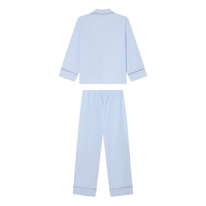 Pijama camiseta + Pantalón a rayas Dormeur | Azul Cielo- Imagen del producto n°2