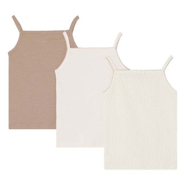 Set 3 Débardeurs + Pochon Anice | Rose pâle